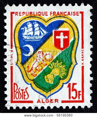 Postage Stamp France 1959 Arms Of Algiers