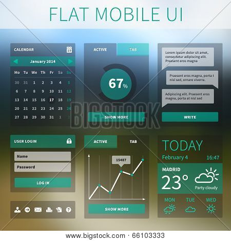Vector Flat Mobile Web Ui Interface