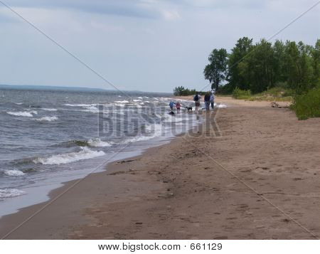 Famiglia sulla spiaggia