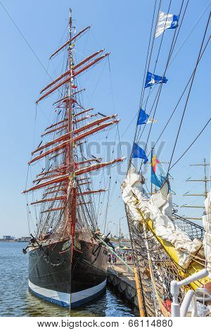 Anchored Tall Ship