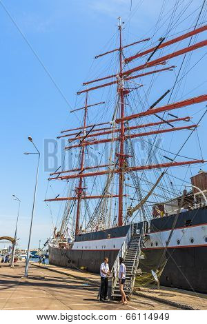 Tall Ship In Port