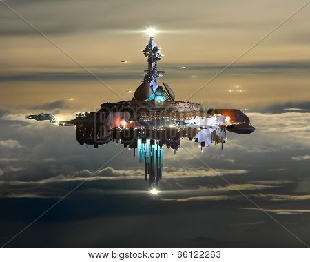 Alien Mothership near Earth