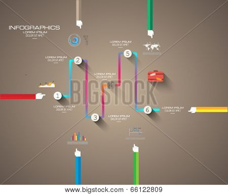 Flat UI design concepts for unique infographics, seo, web template branding. Concepts eÃ?Ã?Ã?ÃÂ²ements for web banners and brochure or covers.