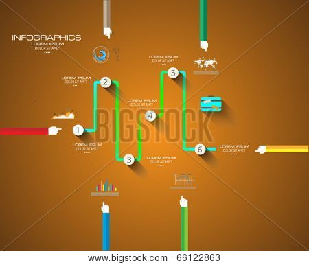 Flat UI design concepts for unique infographics, seo, web template branding. Concepts eÃ?Ã?Ã?ÃÂ²ements for web banners and brochure or covers.