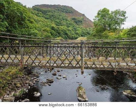 Metal bridge in Elan Valley, Wales