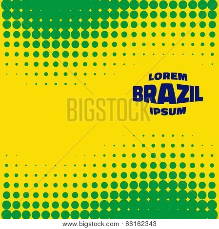Halftone Background using Brazil flag colors