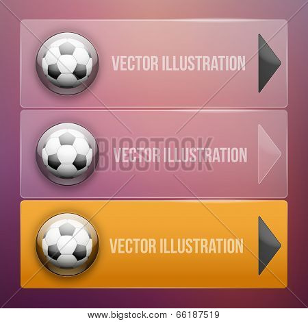 Transparent Dropdown sport menu. Vector illustration.