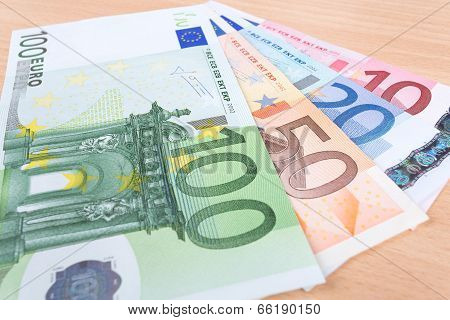 Euro Banknotes Closeup
