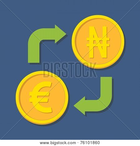 Currency Exchange. Euro And Naira.