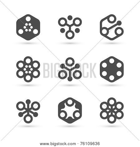 Abstract icon template for business. Vector