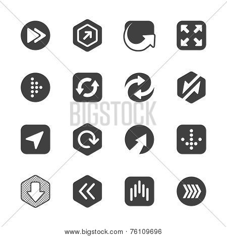 Arrow sign pack isolated on white. Vector