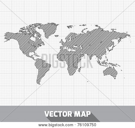 World global map. Vector illustration.