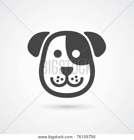 Cute dog icon Vector element for design