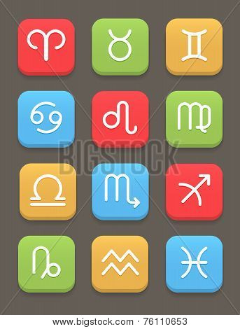 Zodiac icon for web or mobile. Vector