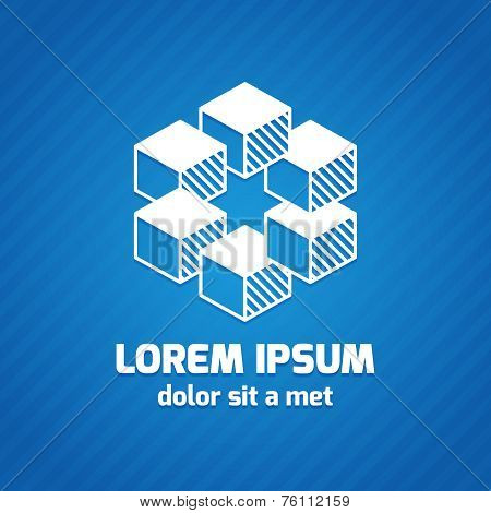 Trendy geometric illusion icon . Vector