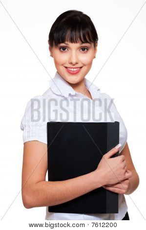 Mulher bonita Smiley Wnite blusa