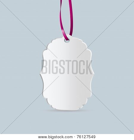 Vintage Label With Ribbon