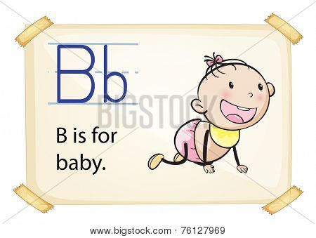 A letter B for baby on a white background 