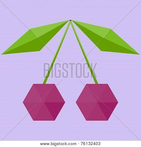 polygonal geometric cherry background