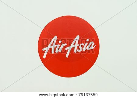 KUALA LUMPUR-MAY 06: AirAsia logo on May 06, 2014 in Kuala Lumpur, Malaysia. AirAsia Berhad is a Malaysian low-cost airline headquartered near Kuala Lumpur, Malaysia.