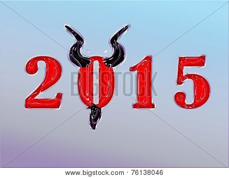 2015  Trendy Look Year Of The Goat With Horns And Goatee