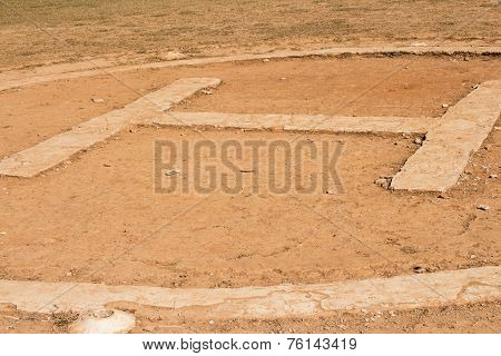 Helicopter landing area on the hill