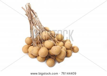 Fresh Longan Isolated On White Background