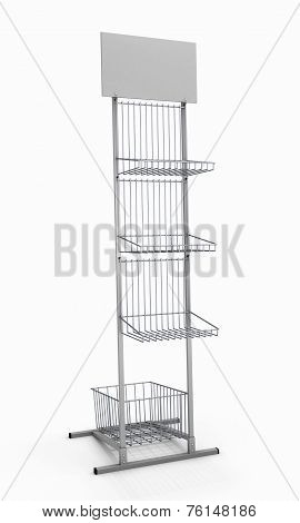 Metal Rack Isolated On White Background