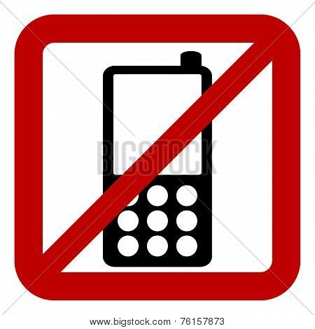 No Phone Sign vector