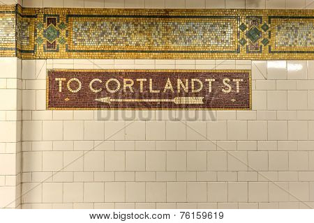 Cortlandt Street Subway Station, New York