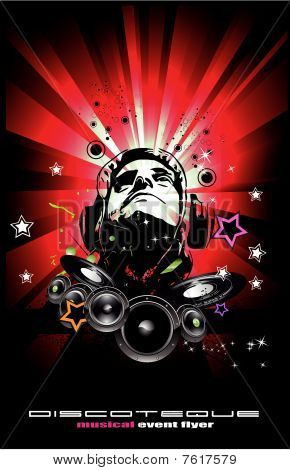 Fondo colorido Discoteque Flyer