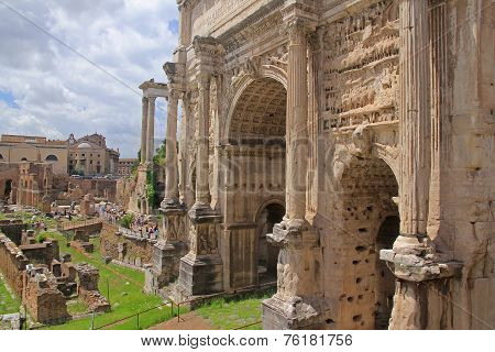 Forum Romanum In Roma Italy
