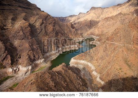 Gran Canaria, Barranco De Aldea, Dam Presa De Parrarillo