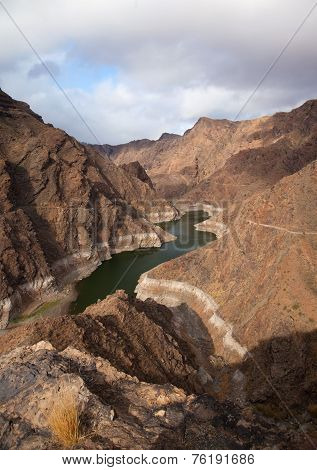 Gran Canaria, Barranco De Aldea, Dam Presa De Parrarillo