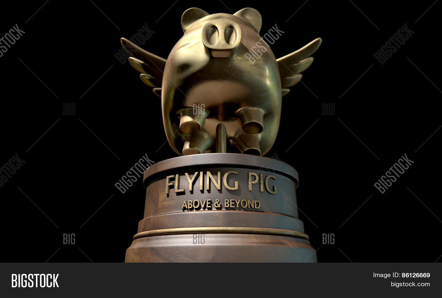 Flying Pig Trophy Image & Photo (Free Trial) | Bigstock