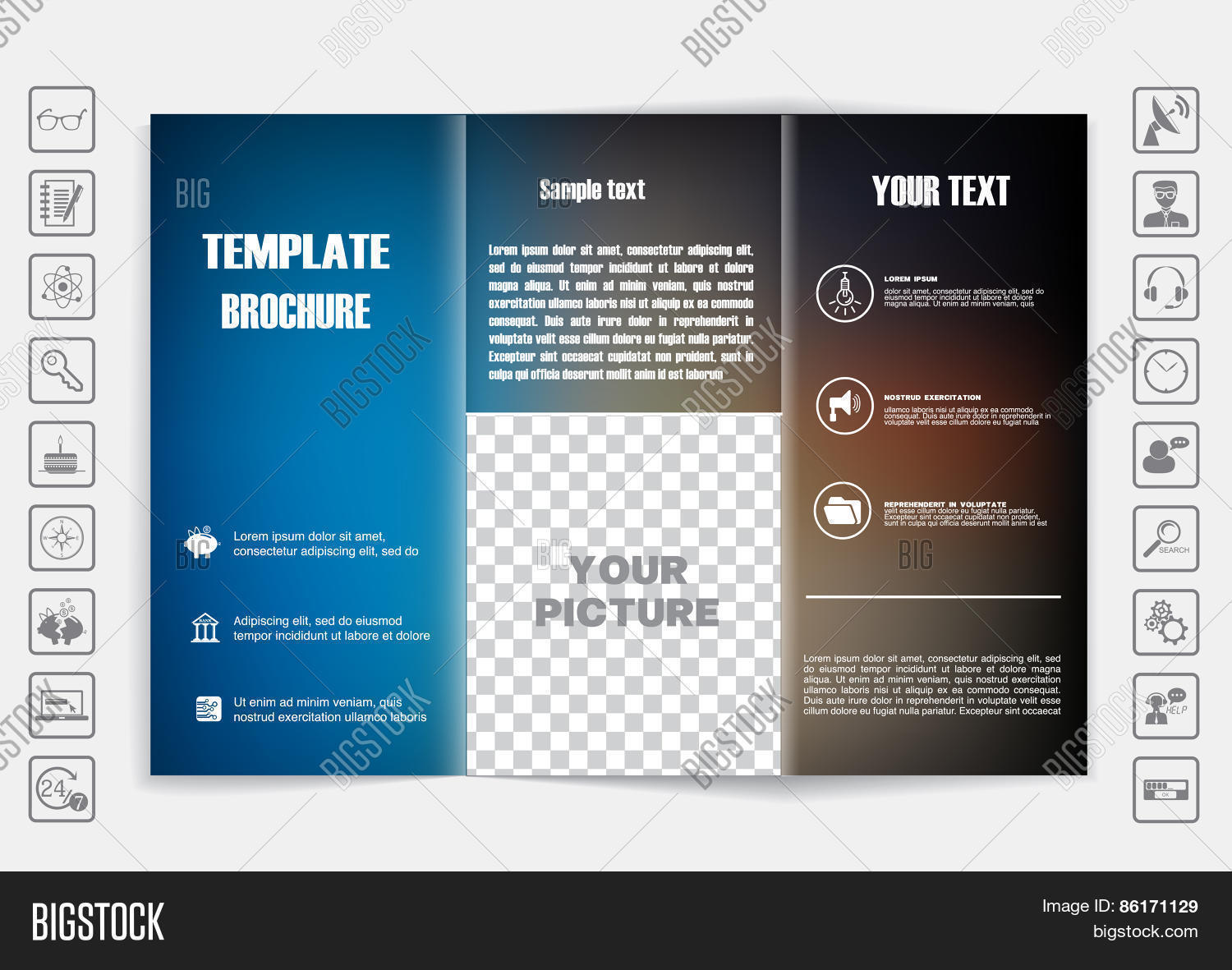 Trifold Brochure Vector & Photo (Free Trial) Bigstock