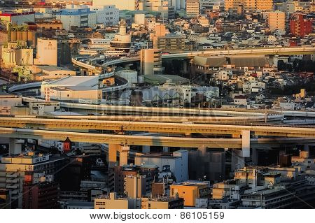 Osaka Bay - an Industrial District in Osaka City, Japan