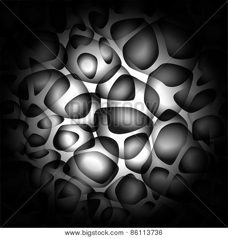 Abstract vector gravel pattern black background