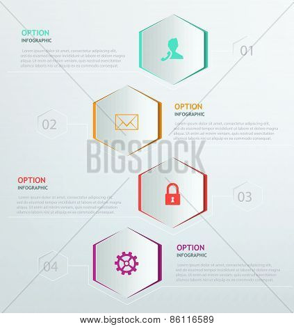 Infographic hexagon
