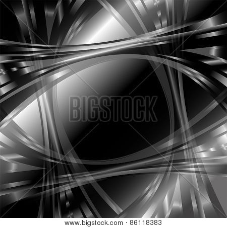 Black and white abstract wave background