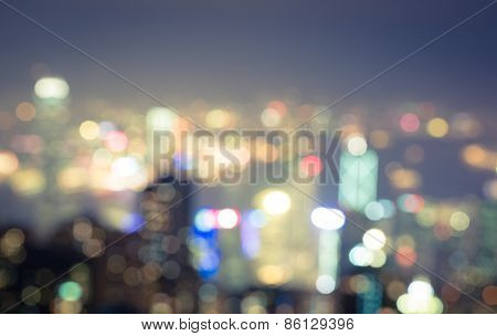 blurred city