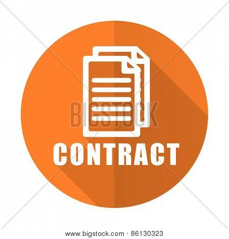 contract orange flat icon 
