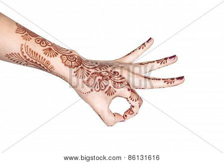Meditation Mudra With Henna