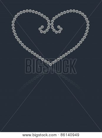 Beautiful round diamonds heart