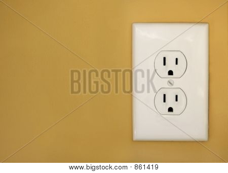 weiße Steckdose