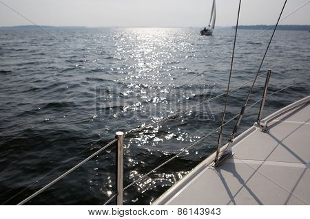 Yacht On Lake