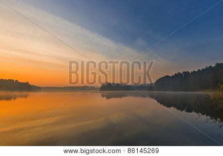 Beautiful Lake Sunrise Landscape
