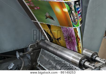 Large webset offset printing machine