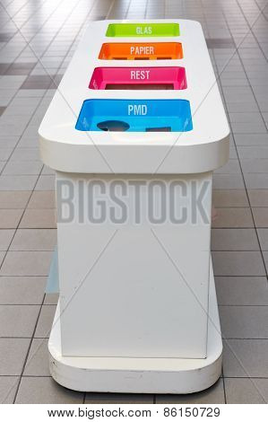 Waste sorting bins