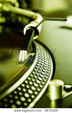 .vinyl pladespiller Spinning disken